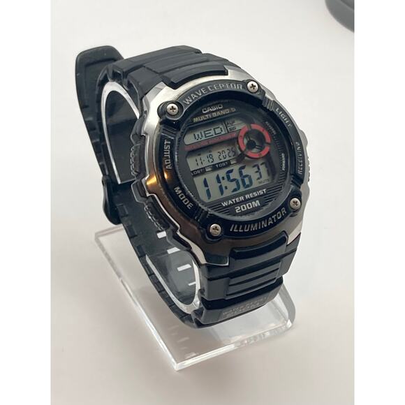 Wave Ceptor Casio Illuminator Multifunction Mens Watch 47mm Day Date Timer WR200 - Picture 8 of 10